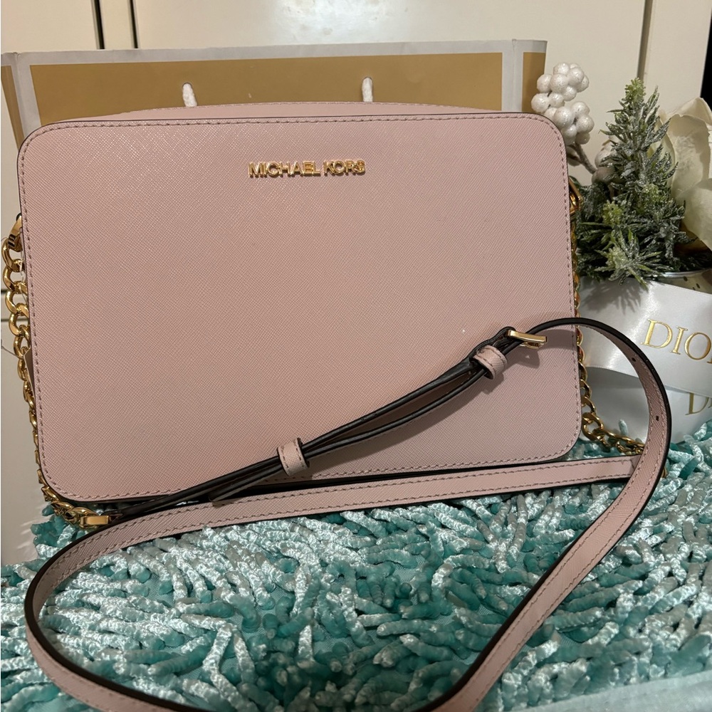 Authentic Michael Kors Powder Blush Crossbody Bag Lrg